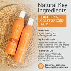 LOMA duo pack on sink illustrating convenient daily hair care routine