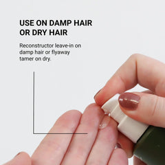 Loma Hair Tonic application scene ideal for post-wash styling and shine.