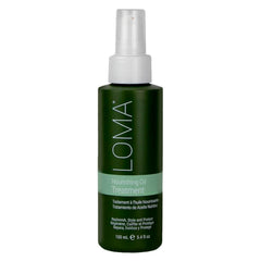 Loma Nourishing Oil Treatment bottle showing heat protection up to 450°F