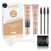 Lomansa Lash Color Kit, botella negra con brillo para un acabado intenso y duradero.
