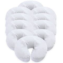 London Linens pack10 flannel face cradle cover close-up shows soft, durable fabric for spa use