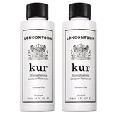 LONDONTOWN acetone-free remover bottle front, gentle polish removal without drying nails.