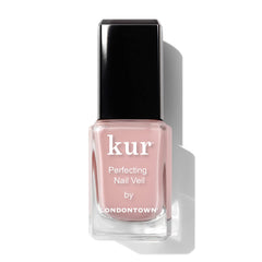 LONDONTOWN Perfecting Nail Veil dusty rose bottle showing sheer color and conditioning care.