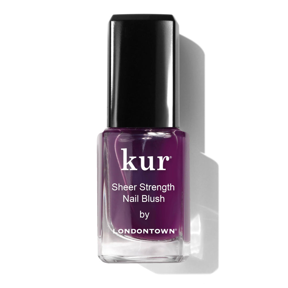 LONDONTOWN Nail Blush Concord botella: brillo translúcido y protección rápida para uñas.