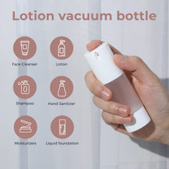 Longway 30ml frosted airless bottle shown from side view.
