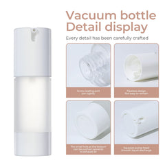 Longway airless pump bottle dispensing precise lotion amounts.