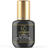 LONRIS platinum extra-strong eyelash glue with 8-9 weeks retention for lash extensions.