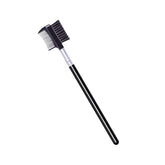 LOOKSEVEN eyelash comb beside brow brush for dual-ended precision grooming.