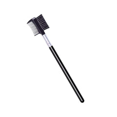 LOOKSEVEN eyelash comb beside brow brush for dual-ended precision grooming.
