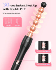 Lopeie bubble curling wand adding buoyant ringlets and style