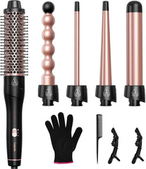 Lopeie 5-in-1 wand with tapered wand for versatile loose curls and waves