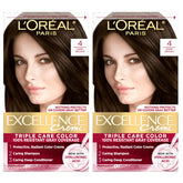 L'Oreal Paris Excellence Crème packaging box with triple care kit and color protection.