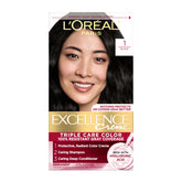 L'Oreal Paris Excellence Crème permanent dye kit for precise at-home color.