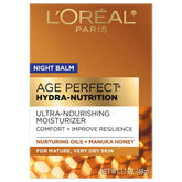 L'Oreal Paris Age Perfect Hydra Nutrition, bote: hidratación profunda para piel seca.