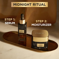 Close-up image demonstrates night skincare ritual with the cream