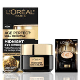 L'Oreal Paris Age Perfect Midnight Eye Cream jar close-up for nighttime care