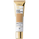 L'Oreal Paris Age Perfect Serum Foundation luz, acabado radiante para piel madura.