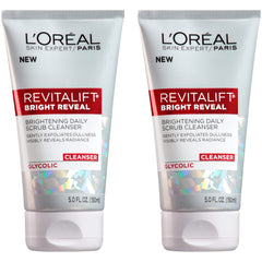 L’Oréal Paris Bright Reveal limpiador facial glicólico, textura suave y luminosidad.