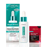 Bright Reveal serum bottle from L'Oreal Paris highlights brightening formula.