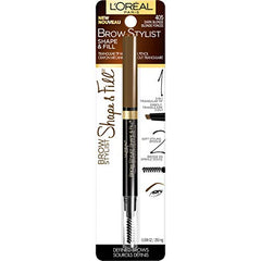 L'Oréal Paris Brow Stylist con cepillo suave para difuminar y dar forma natural.
