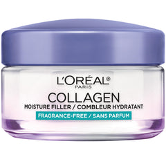 L'Oreal Paris Collagen Moisture Filler, bote de crema para hidratación duradera.