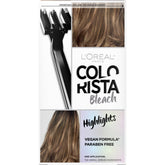 L'Oreal Paris Colorista Hair Bleach Kit box front showing customizable lightening options.
