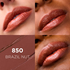 L'Oréal Paris Colour Riche swatches in reds and nudes for versatile everyday looks.