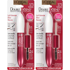 L'Oreal Paris Double Extend tubing topcoat close-up showing ultra-lengthening tubes.