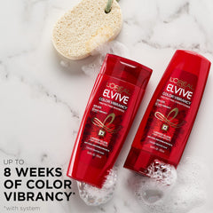 L'Oreal Paris Elvive Color Vibrancy, set de dos productos, ideal para color duradero.