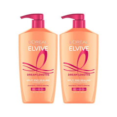Champú Elvive Dream Lengths en botella limpia el cabello sin pesarlo y cuida el largo