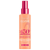 Elvive Dream Lengths Heat Slayer spray bottle highlights heat protection for long hair