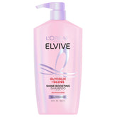 L'Oréal Paris Elvive Glycolic + Gloss Shampoo botella con brillo inmediato