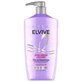 Acondicionador Hyaluron Plump de L'Oreal Paris, botella frontal, cabello seco más suave.