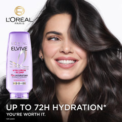 L'Oreal Paris Elvive Hyaluron Plump conditioner cream texture signals rich moisture