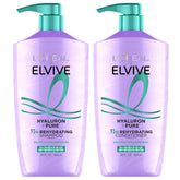 L'Oreal Paris Elvive Hyaluron + Pure clarifying shampoo bottle refreshes oily roots