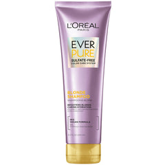 L'Oreal Paris EverPure Blonde Shampoo bottle showing sulfate-free color care benefits