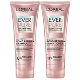 L’Oréal Paris EverPure Bond Repair+ champú fortalece la fibra capilar y protege el color.