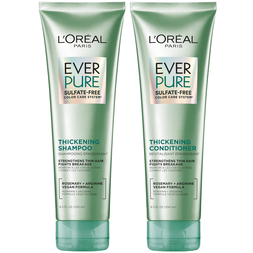 L'Oreal Paris EverPure champú engrosante con espuma lujosa para aportar volumen al cabello fino
