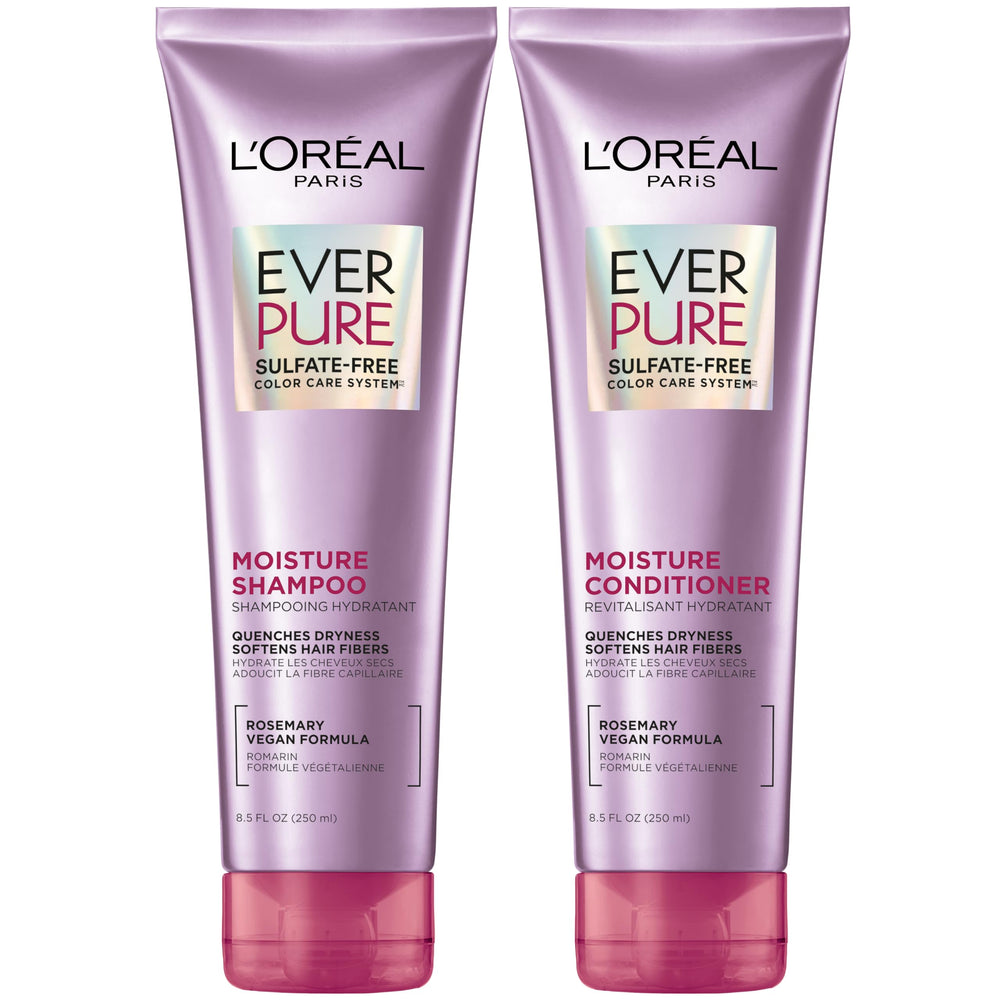 L'Oréal Paris EverPure champú hidratación sin sulfatos para cabello teñido.