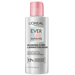 Mascarilla de brillo de L'Oreal Paris EverPure con ácido glicólico para brillo intenso.