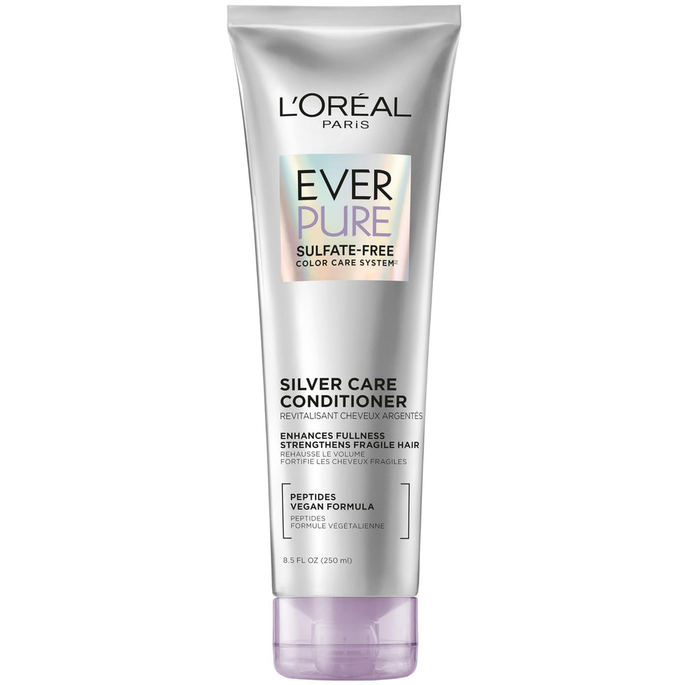 L'Oreal Paris EverPure Silver Care: botella frontal para cabello gris brillante
