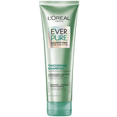 L'Oreal Paris EverPure thickening shampoo bottle highlighting color-safe fortification for fine hair