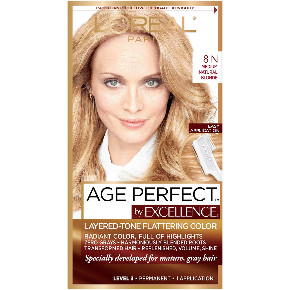 L'Oreal Paris Excellence Age Perfect layered-tone-cream-tube for easy application and balanced color.
