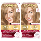 L'Oréal Paris Excellence Crème color cream for even gray coverage and smooth color.