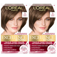 L'Oreal Paris Excellence Crème 2-pack packaging for convenient home coloring