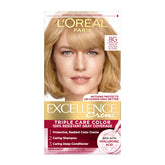 L'Oréal Paris Excellence Crème packaging showing color cream for gray coverage and lasting shade.