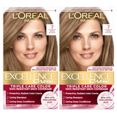 L'Oreal Paris Excellence Crème packaging varies, offering a convenient at-home dye kit.