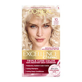 L'Oreal Paris Excellence Creme protective color cream for full gray coverage.
