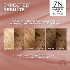 Close-up of ammonia-free formula on Excellence Universal Nudes packaging.