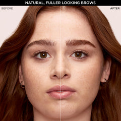 L'Oreal Paris Faux Brow mahogany shade swatch on skin.